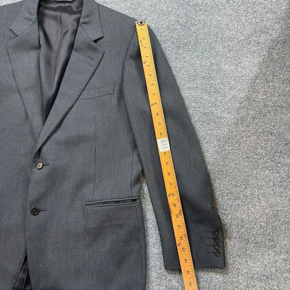 Canali Blazer Mens 42 Graphite Grey Wool 2 Button Notch Lapel Jacket‎ Made Italy